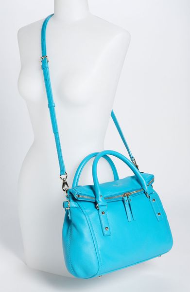 Kate Spade Cobble Hill Leslie Small Leather Satchel In Blue Adriatic