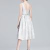 Lela Rose Belted Jacquard Dress in Pink (rose) - Lyst