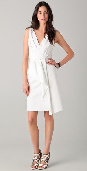 Rachel Roy Draped Wrap Dress in White (natural) - Lyst
