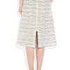 Roland Mouret Archie Appliquéd Cottonblend Skirt in White - Lyst