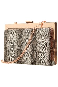 Topshop Faux Snake Frame Bag - Lyst
