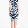 Roberto Cavalli Twist Neck Jersey Dress in Blue (blue white) - Lyst