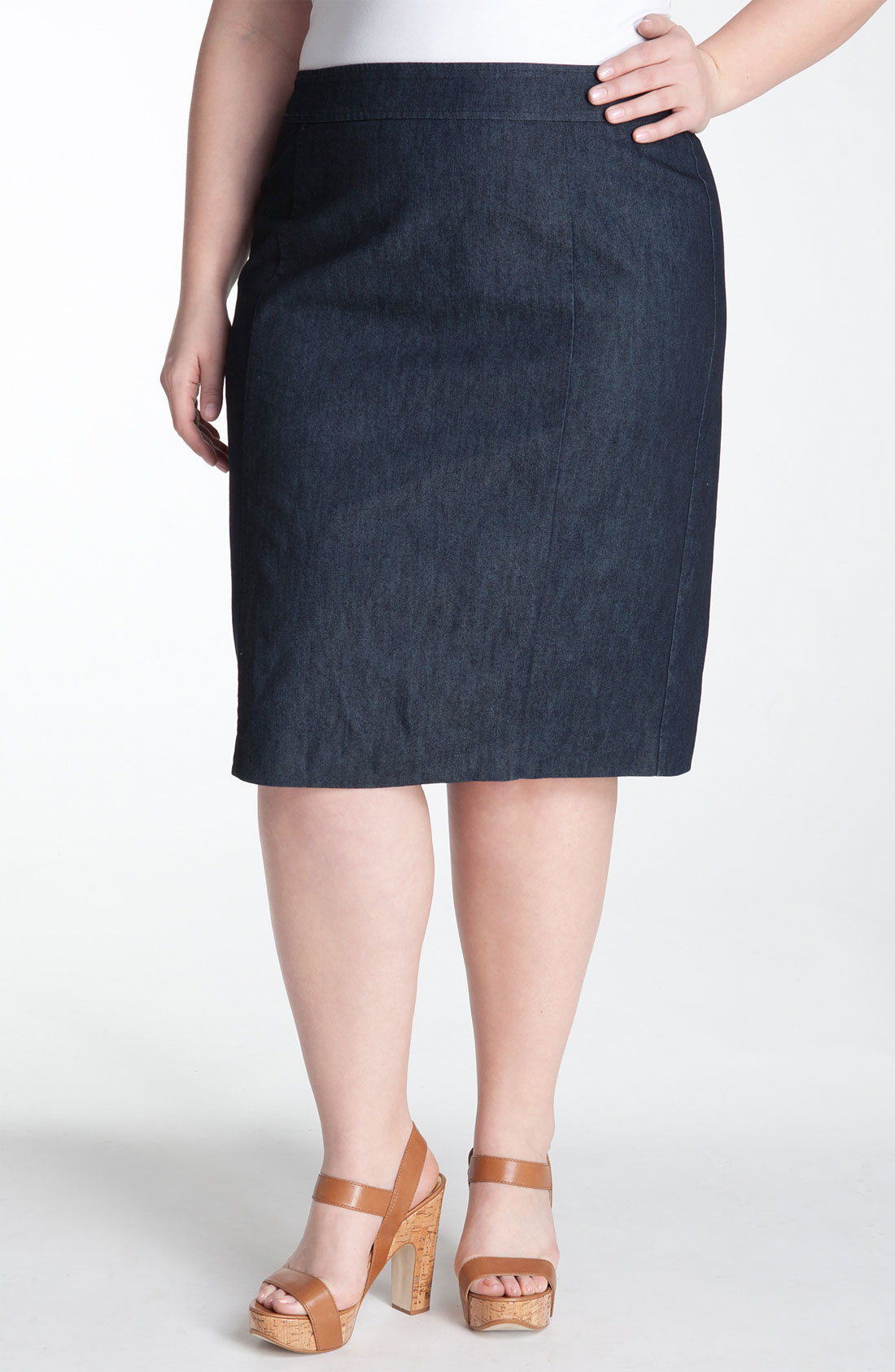 Sejour Stretch Cotton Pencil Skirt in Blue (dark indigo) Lyst