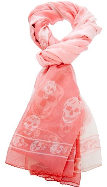 Alexander McQueen Skull Print Scarf - Lyst