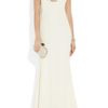 Alexander Mcqueen Silkcrepe and Lace Dress in White (ivory) - Lyst