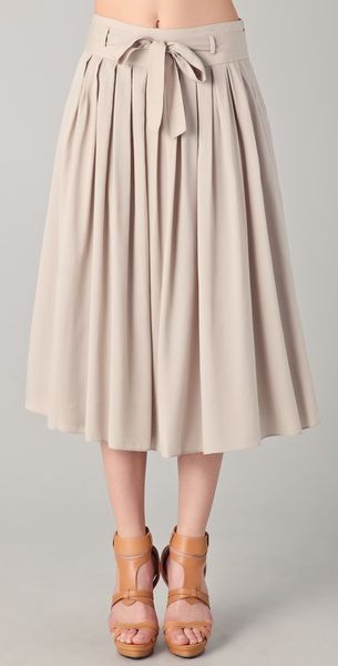 Elie Tahari Frida Skirt in Beige - Lyst