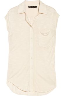 Elizabeth And James Cottontrimmed Jersey Sleeveless Shirt - Lyst