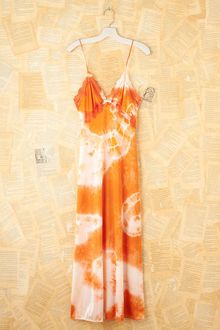 Free People Vintage Orange Tie Dye Maxi Slip Dress - Lyst