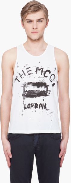 Mcq By Alexander Mcqueen  Razor Print Tank Top in White for Men - Lyst