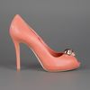 Alexander Mcqueen Peep Toe Pump in Orange - Lyst
