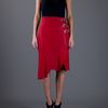 Balmain Vintage Studded Tab Skirt in Red - Lyst