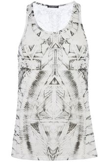 Balmain Printed Tank Top - Lyst