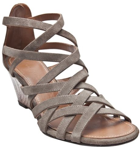 Barbara Bui Wedge Sandal in Gray (grey) | Lyst