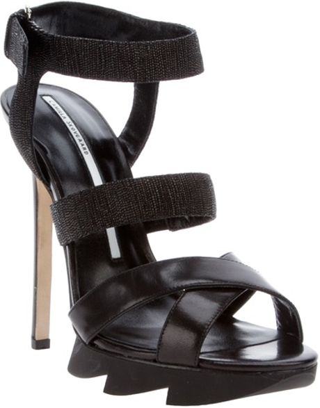 Camilla Skovgaard Strap Saw Stiletto in Black - Lyst