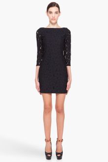 Diane Von Furstenberg Black Sarita Lace Flower Dress - Lyst