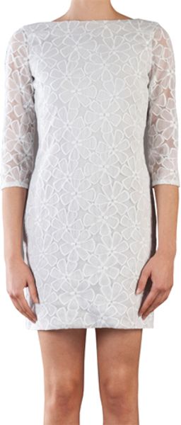 Diane Von Furstenberg Sarita Tulle Lace Dress  in White (chalk) - Lyst