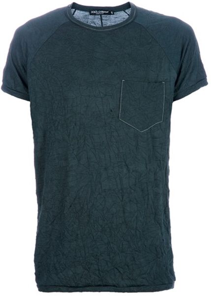Dolce & Gabbana Creased Tshirt in Gray for Men (grey) - Lyst