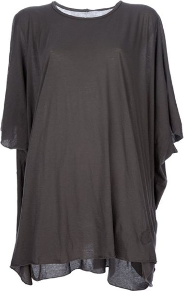 Drkshdw By Rick Owens Batwing Top in Gray (grey) - Lyst