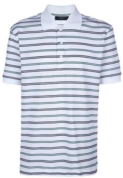 Givenchy Striped Polo Shirt in Blue for Men (white) - Lyst