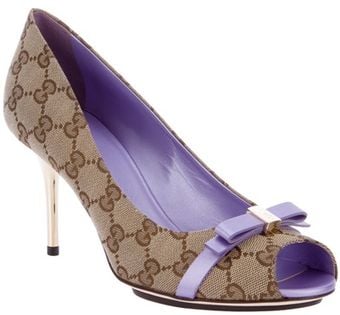  Monogram Peep Toe Pump 