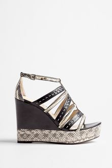 Kors By Michael Kors Cardwell Snake Wedge Sandal - Lyst
