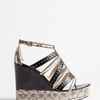 Kors By Michael Kors Cardwell Snake Wedge Sandal in Black (snake) - Lyst