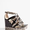 Kors By Michael Kors Cardwell Snake Wedge Sandal in Black (snake) - Lyst