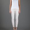 Mcq By Alexander Mcqueen Lace Up Back Tshirt in White - Lyst
