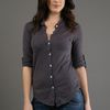 Michael Stars Front Button Down Shirt in Oxide in Blue - Lyst