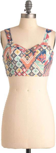 Modcloth Turned To Eleven Tank in Blue (pink) - Lyst