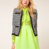 Msgm Msgm Short Tweed Jacket in Black (blackwhite) - Lyst