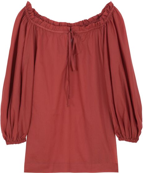 Paul & Joe Cotton Smock Top in Red - Lyst