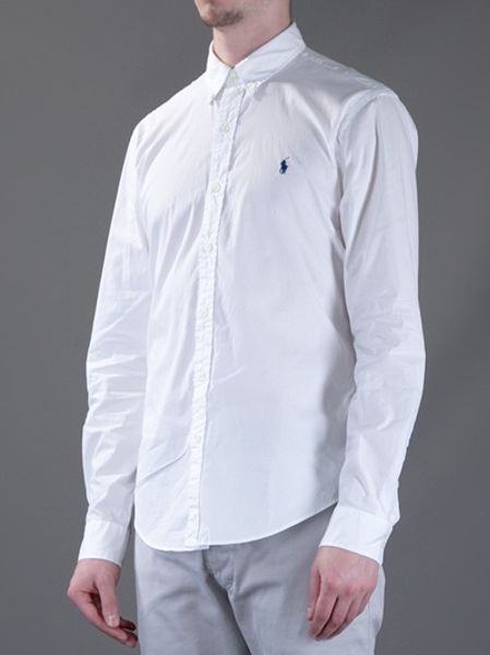 white polo button down shirts