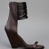 Rick Owens Leather Sandals in Brown - Lyst