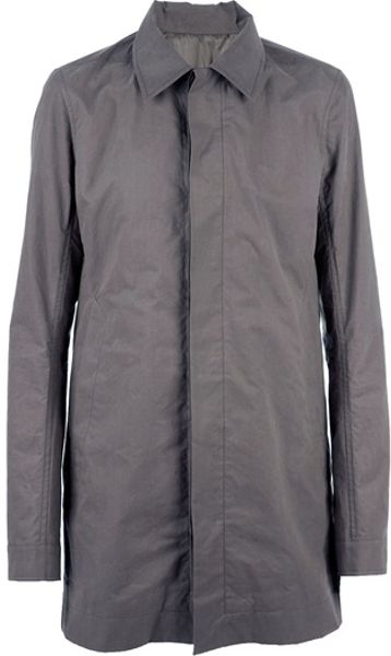 Rick Owens Classic Coat in Gray for Men (grey) - Lyst
