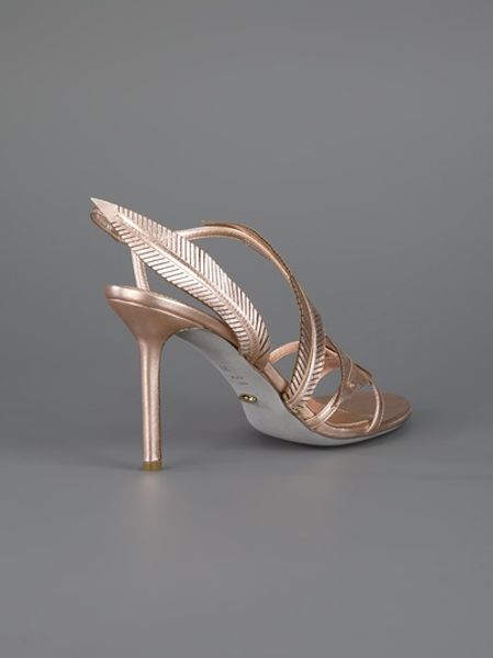 sergio rossi gold sandals