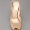 Stuart Weitzman Beside Peep Toe Pump in Brown (nude) - Lyst