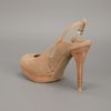 Stuart Weitzman Beside Peep Toe Pump in Brown (nude) - Lyst