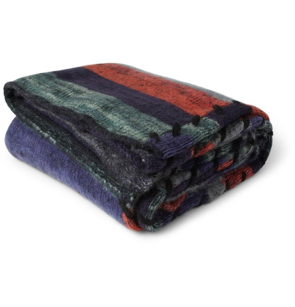 The Elder Statesman Panelled Cashmere Blanket in Multicolor for Men