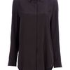The Row Pleated Blouse in Brown - Lyst