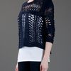 Theyskens' Theory Loose Knit Sweater in Blue (navy) - Lyst