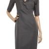 Valentino Roma Stretch Wool and Silkblend Dress in Gray - Lyst