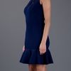 Alexander Mcqueen Frilled Hem Dress in Blue (indigo) - Lyst