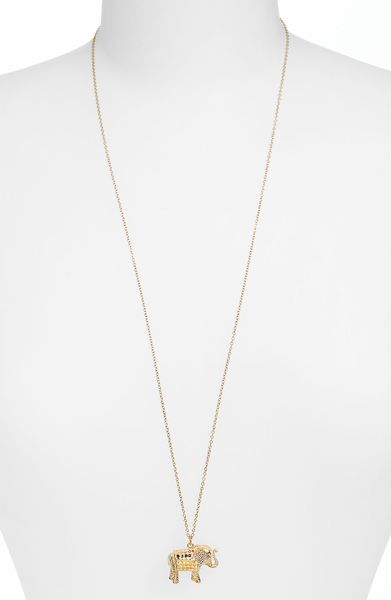 Anna Beck Animals Long Elephant Pendant Necklace in Gold (gold/ silver) - Lyst