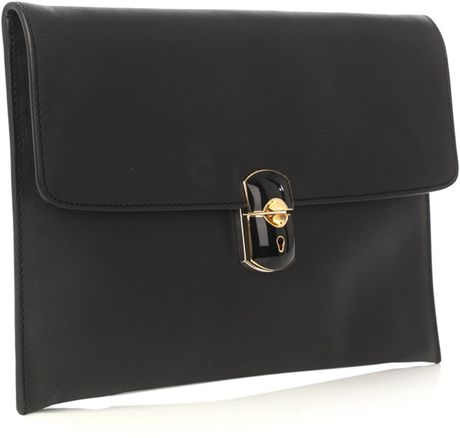 Balenciaga Padlock Evening Clutch Bag in Black - Lyst