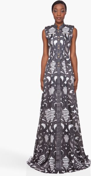 Balmain Spiral Print Silk Dress - Lyst