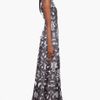 Balmain Spiral Print Silk Dress in Gray (charcoal) - Lyst