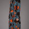 Burberry Prorsum Printed Coat in Blue - Lyst