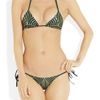 Charlie By Matthew Zink Charlie Metallic Triangle Bikini in Black (teal) - Lyst
