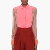 Chloé Pink Sheer Sleeve Silk Blouse in Multicolor (pink) - Lyst
